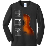 Acoustic Guitar Chords Kids Long Sleeve Shirt