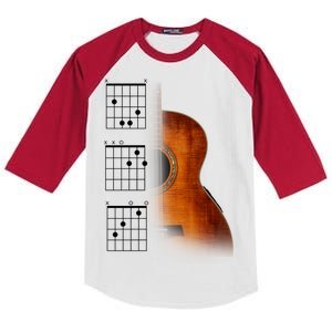 Acoustic Guitar Chords Kids Colorblock Raglan Jersey