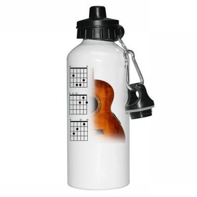 Acoustic Guitar Chords Aluminum Water Bottle