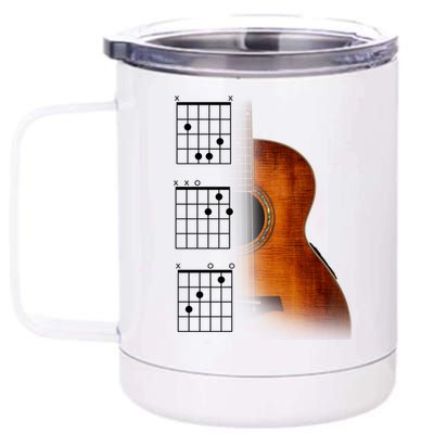 Acoustic Guitar Chords 12 oz Stainless Steel Tumbler Cup