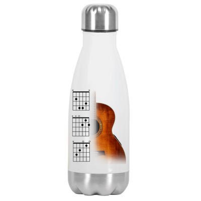 Acoustic Guitar Chords Stainless Steel Insulated Water Bottle