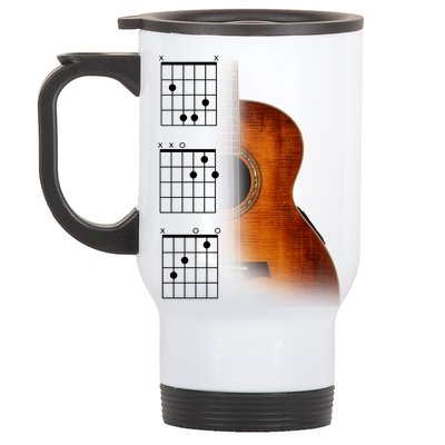 Acoustic Guitar Chords Stainless Steel Travel Mug