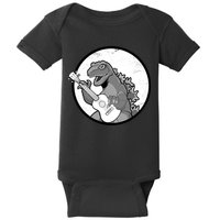 Acoustic Guitar Dinosaur Baby Bodysuit