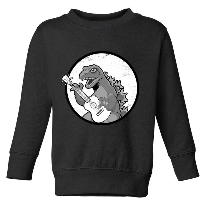 Acoustic Guitar Dinosaur Toddler Sweatshirt