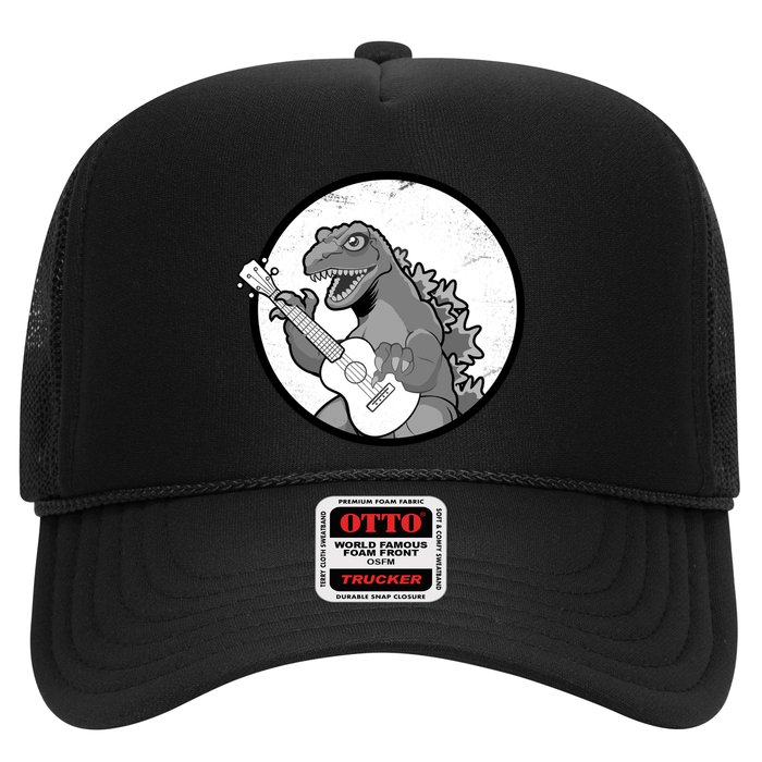 Acoustic Guitar Dinosaur Trucker Hat
