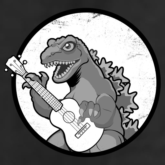 Acoustic Guitar Dinosaur Trucker Hat