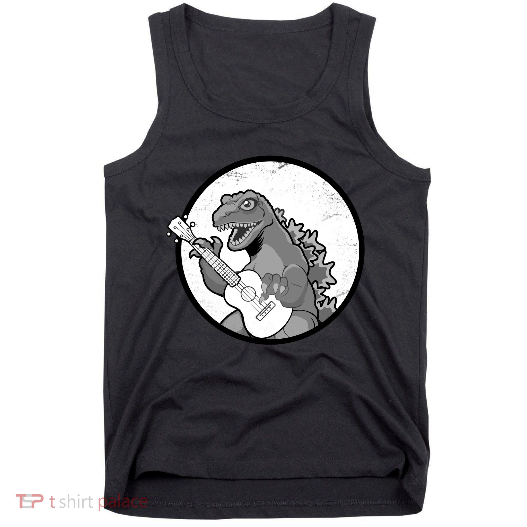 Acoustic Guitar Dinosaur Tank Top