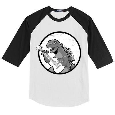 Acoustic Guitar Dinosaur Kids Colorblock Raglan Jersey