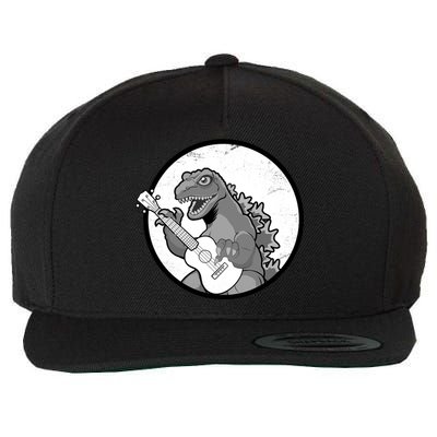 Acoustic Guitar Dinosaur Wool Snapback Cap