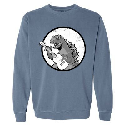 Acoustic Guitar Dinosaur Garment-Dyed Sweatshirt