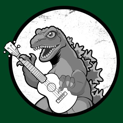 Acoustic Guitar Dinosaur T-Shirt