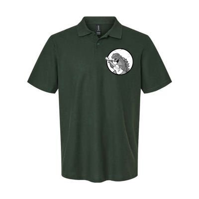 Acoustic Guitar Dinosaur Softstyle Adult Sport Polo