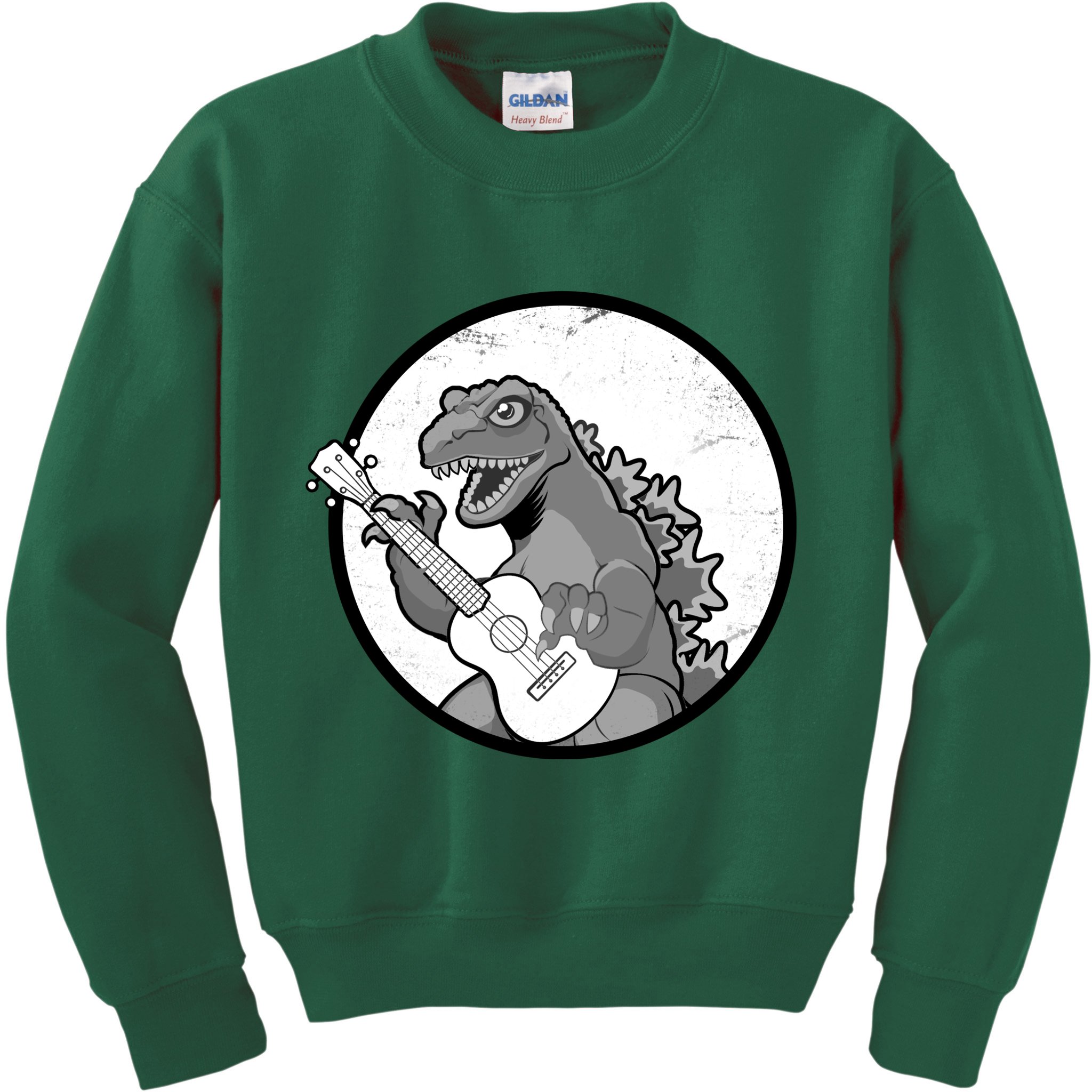 Acoustic Guitar Dinosaur Kids Sweatshirt