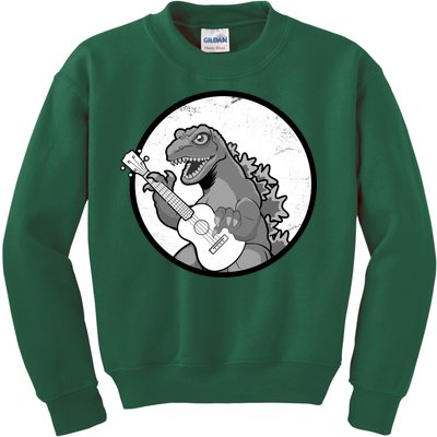 Acoustic Guitar Dinosaur Kids Sweatshirt