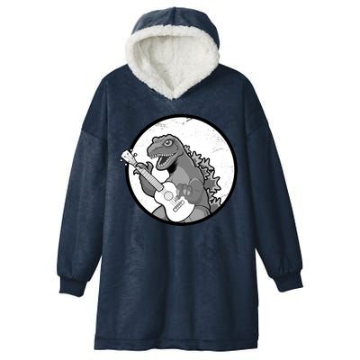 Acoustic Guitar Dinosaur Hooded Wearable Blanket