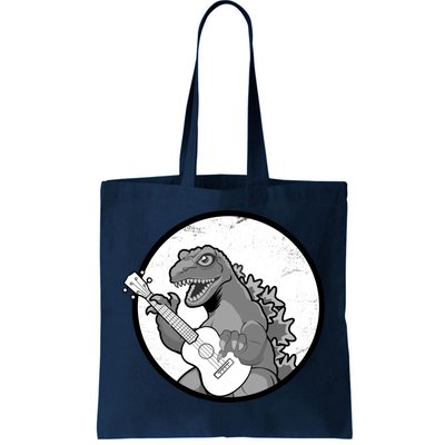 Acoustic Guitar Dinosaur Tote Bag