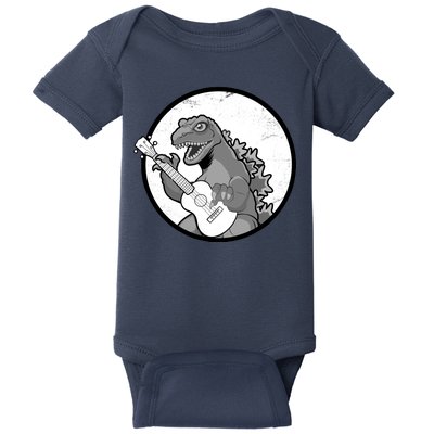 Acoustic Guitar Dinosaur Baby Bodysuit