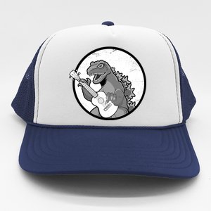 Acoustic Guitar Dinosaur Trucker Hat