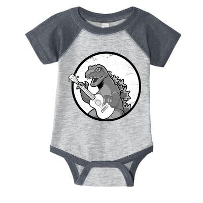 Acoustic Guitar Dinosaur Infant Baby Jersey Bodysuit