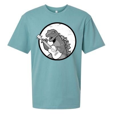 Acoustic Guitar Dinosaur Sueded Cloud Jersey T-Shirt