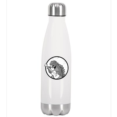 Acoustic Guitar Dinosaur Stainless Steel Insulated Water Bottle