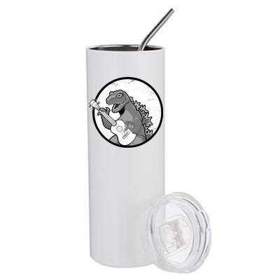 Acoustic Guitar Dinosaur Stainless Steel Tumbler