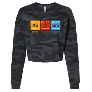 Autism Chemistry Periodic Table Elements Autism Awareness Cropped Pullover Crew