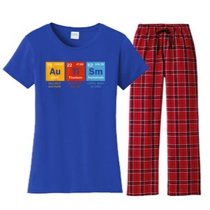 Autism Chemistry Periodic Table Elements Autism Awareness Women's Flannel Pajama Set