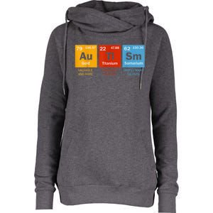 Autism Chemistry Periodic Table Elements Autism Awareness Womens Funnel Neck Pullover Hood