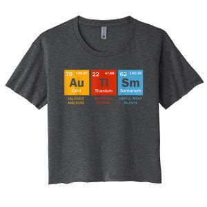 Autism Chemistry Periodic Table Elements Autism Awareness Women's Crop Top Tee