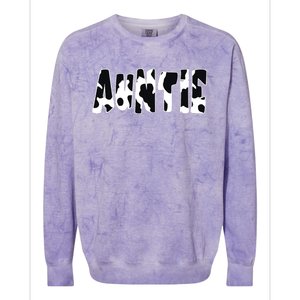 Auntie Cow Print Cow Pattern Colorblast Crewneck Sweatshirt