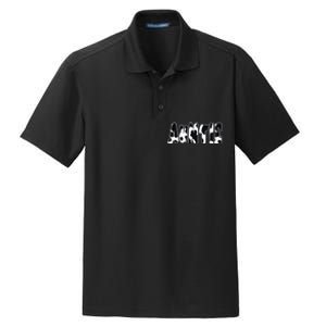 Auntie Cow Print Cow Pattern Dry Zone Grid Polo