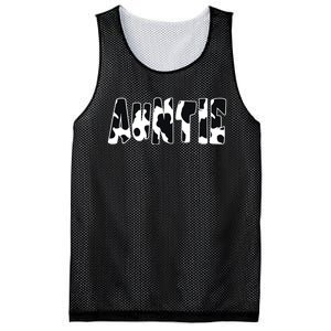 Auntie Cow Print Cow Pattern Mesh Reversible Basketball Jersey Tank