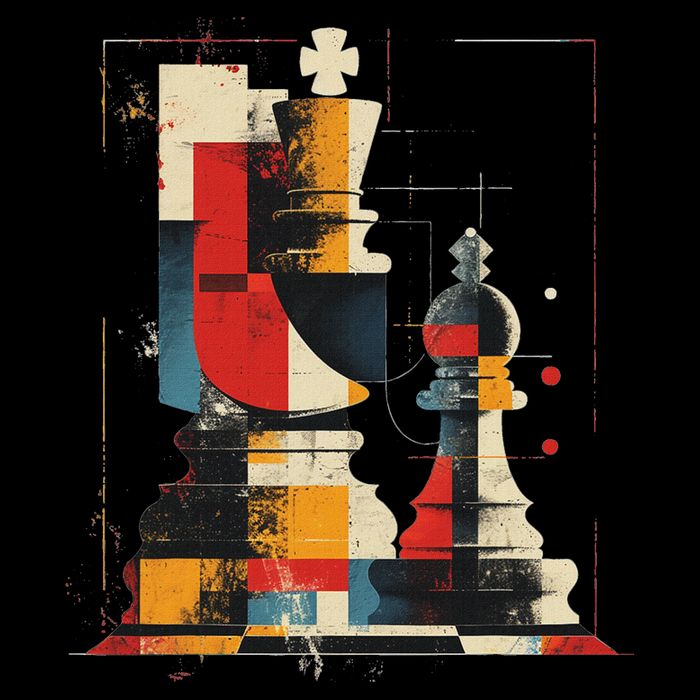 Artsy Chess Player On Abstract Art Chess Wool Snapback Cap