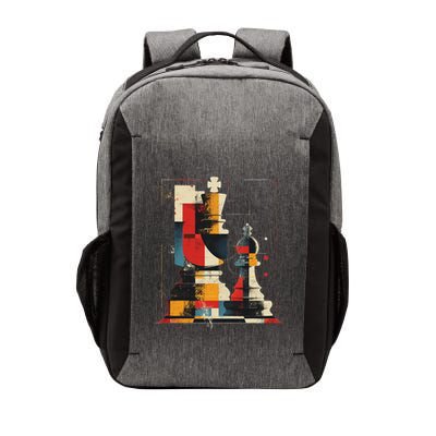 Artsy Chess Player On Abstract Art Chess Vector Backpack