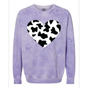 Awesome Cow Print Black White Print Heart Colorblast Crewneck Sweatshirt