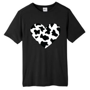 Awesome Cow Print Black White Print Heart Tall Fusion ChromaSoft Performance T-Shirt