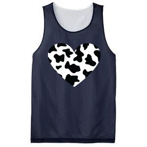 Awesome Cow Print Black White Print Heart Mesh Reversible Basketball Jersey Tank