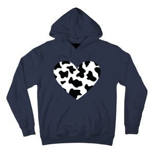 Awesome Cow Print Black White Print Heart Tall Hoodie