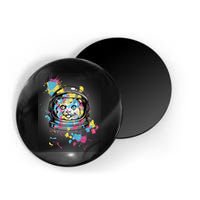 Astronaut Cat Paint Splatter Colorful Design Magnet