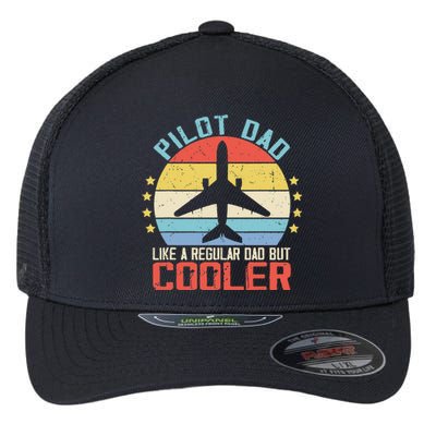 Airplane Captain Pilot Dad Funny Aircraft Aviator Pilot Flexfit Unipanel Trucker Cap