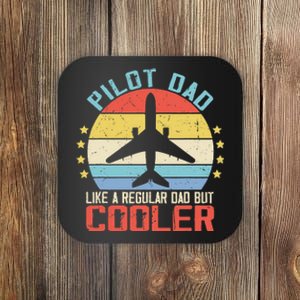 Airplane Captain Pilot Dad Funny Aircraft Aviator Pilot Coaster