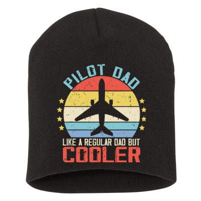 Airplane Captain Pilot Dad Funny Aircraft Aviator Pilot Short Acrylic Beanie