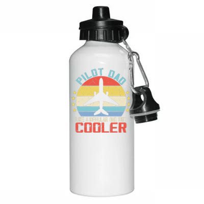 Airplane Captain Pilot Dad Funny Aircraft Aviator Pilot Aluminum Water Bottle