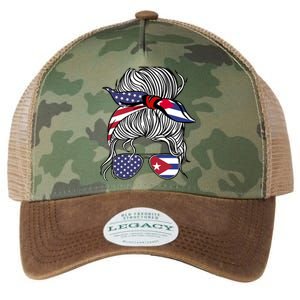 American Cuban Patriot Flag Wo Girl Cuba Grown Legacy Tie Dye Trucker Hat