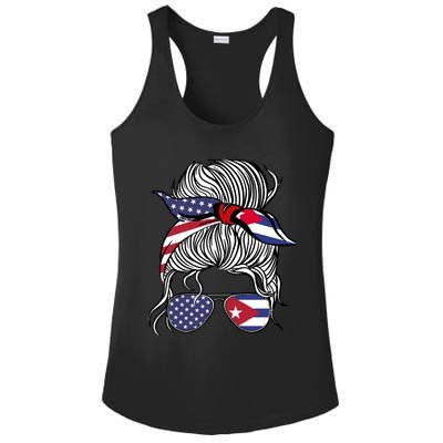 American Cuban Patriot Flag Wo Girl Cuba Grown Ladies PosiCharge Competitor Racerback Tank