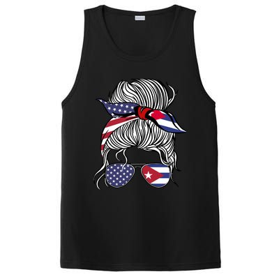 American Cuban Patriot Flag Wo Girl Cuba Grown PosiCharge Competitor Tank