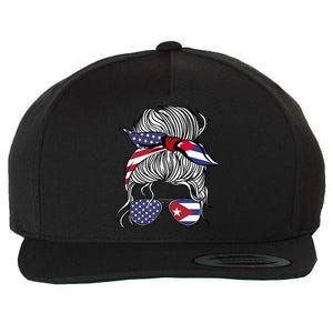 American Cuban Patriot Flag Wo Girl Cuba Grown Wool Snapback Cap