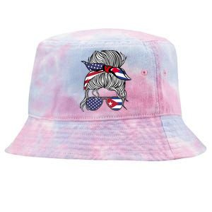 American Cuban Patriot Flag Wo Girl Cuba Grown Tie-Dyed Bucket Hat