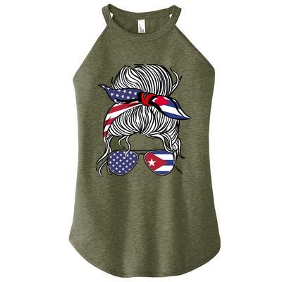 American Cuban Patriot Flag Wo Girl Cuba Grown Women's Perfect Tri Rocker Tank